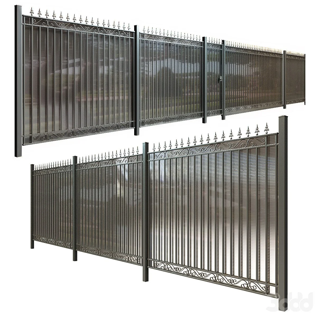 Fence with gate and wicket 6